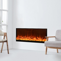 Cheminée électrique à LED avec effet de flamme, insert chauffant mural encastré pour hôtel et espace de vie, fournisseur OEM