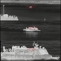 Caméra thermique infrarouge multi-capteurs longue portée 24h/24 et 7j/7, caméra de surveillance PTZ extérieure pour la surveillance des systèmes d'eau