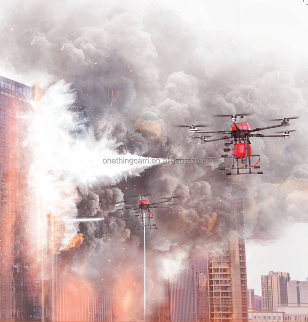 FIre UAV fire fighting drone with tethered pipe fire bomb drone long range delivery uav for emergency rescue