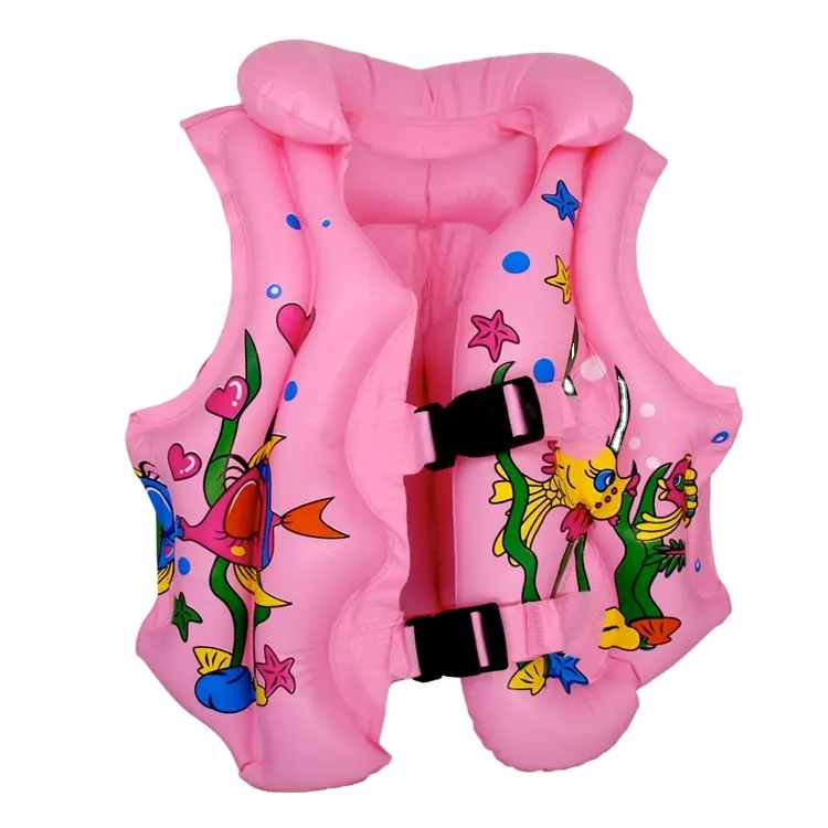 Gilets de natation gonflables en vinyle robuste pour enfants sécurité en PVC durable flotteur de veste de natation pour enfants