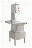 Machine de découpe de viande et d'os à grande scie à ruban de haute qualité utilisée pour couper les steaks, les cuisses d'agneau à os de boeuf et le poisson congelé