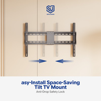 Senjiang T68 Grosir Kustom Bracket Dinding TV Tetap untuk TV Layar Datar 32-75 Inch, Dudukan Dinding TV untuk Rumah