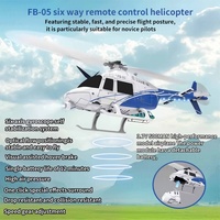 Hochwertiger 2,4GHz 6-Kanal RC-Gesteuerter Elektrischer Plastik-Helikopter mit Batterien für Anfänger Optische Flusspositionierung Innen-Außen-Nutzung