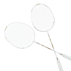 Raquette de <span class=keywords><strong>badminton</strong></span> en fibre de carbone de haute qualité, légère, durable, avec poignée en PU tissée, vente en gros d'usine - Product Image 4