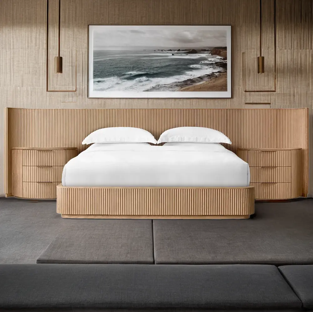 High End Headboard besar Double Bed mewah desain Modern kamar tidur Set furnitur tempat tidur