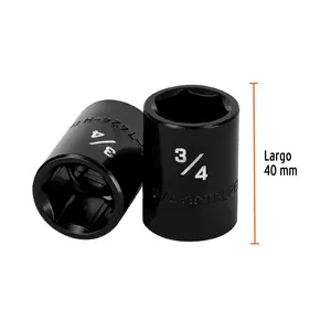 BOX 6 Chiavi a Bussola da 3/4 di Pollice, 6 Punte, Attacco da 1/2 di Pollice, TRUPER - Product Image 2