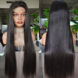 100% Wig tanpa lem rambut manusia Virgin mentah renda depan asli Wig gelombang dalam Vietnam untuk WANITA HITAM HD Wig Frontal penuh renda - Product Image 5
