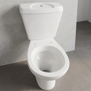 Ensemble WC en céramique de haute qualité, deux pièces, avec siphon en P, double chasse, design européen, pour salle de bain - Product Image 2