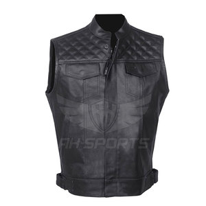 Gilet en cuir grande taille à prix raisonnable fabriqué par des professionnels pour hommes/gilet en cuir respirant élégant de qualité supérieure pour hommes - Product Image 5