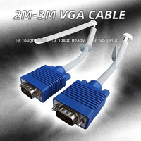 Dajiang en Stock personnalisé 1.5m PVC tresse câble VGA prend en charge 1080p 60Hz mâle à mâle noyaux 3 + 9 extension pour HDTV et ordinateur