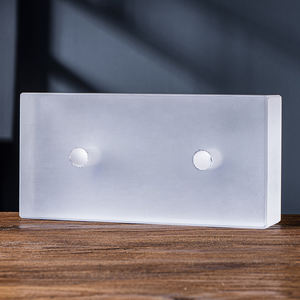 Briques de <span class=keywords><strong>verre</strong></span> givré polies ADL avec trous, briques de <span class=keywords><strong>verre</strong></span> givrées avec trous, <span class=keywords><strong>carreaux</strong></span> de <span class=keywords><strong>verre</strong></span> <span class=keywords><strong>pour</strong></span> décoration architecturale - Product Image 2