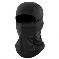 Masque facial balaclava noir pour activités de plein air, taille adulte unisexe 56-58 cm, matière polyester