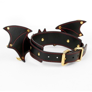 Collar de Bondage de Vampiro FUNSM, Collar de Tracción de Cuero con Cadena de Metal, Juego de Roles, Fetiche, SM, Juego Sexual, Juguetes Sexuales para Adultos, Venta al por Mayor - Product Image 3