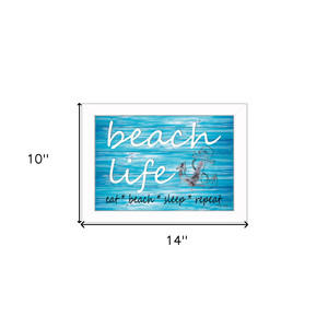 HMS Beach Life 2 cornici bianche stampa quadri marini da parete - Product Image 5