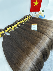 Extensions de cheveux naturels vierges vietnamiens de qualité supérieure Dream Hair, super double drawn, trame double machine, couleur blond décoloré, effet naturel - Product Image 1