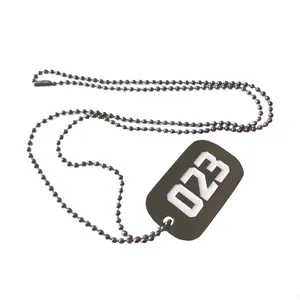 Custom metal gold nickel plating embossed necklace dog tags simple style dog tag