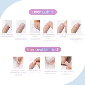 Prensa <span class=keywords><strong>de</strong></span> <span class=keywords><strong>uñas</strong></span> Almendra corta Punta francesa <span class=keywords><strong>Uñas</strong></span> <span class=keywords><strong>de</strong></span> plástico Cubierta completa Caja prediseñada 24 piezas <span class=keywords><strong>Amarillo</strong></span> <span class=keywords><strong>Rosa</strong></span> Stick Pegamento brillante Mujeres - Product Image 5