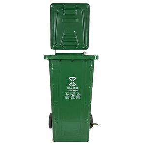 ถังขยะแบบตั้งกลางแจ้ง240L สีเขียวโลหะชุบสังกะสีสำหรับสุขอนามัยในเขตเทศบาลใช้ - Product Image 3