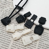 Embouts carrés creux en plastique noir mat pour cordons de vêtements, capuchons de cordon de serrage pour sacs à dos