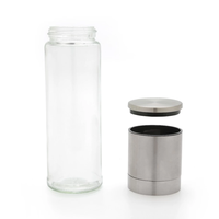 Moulin à sel et à poivre en verre réglable de 150ml moulin à sel et à poivre en céramique moulin à épices en acier inoxydable pour la cuisine