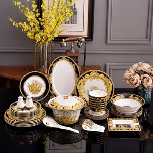 Accessoires de cuisine en céramique, ensemble de vaisselle océanique de 58 pièces, bols et assiettes, service de table en porcelaine, vaisselle en porcelaine osseuse - Product Image 2