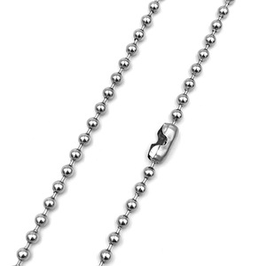 Cadena de Acero Inoxidable con Cuentas y Hebilla Plana Redonda H1091 para Fabricación de Collares, Componentes de Joyería - Product Image 4