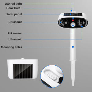 N27 2025 Répulsif solaire pour oiseaux à LED pour jardin extérieur, répulsif ultrasonique pour rongeurs. - Product Image 5