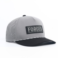 Gorra de Béisbol Personalizada de 5 Paneles con Logotipo Bordado, Impermeable, con Perforaciones Cortadas a Láser