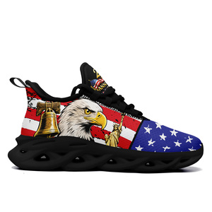 Nouveautés 2026 : Baskets décontractées pour hommes, chaussures à plateforme avec motif drapeau américain pour femmes, vente en gros de chaussures |   FN003-26018026-1 - Product Image 4