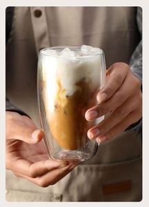 Taza de Café de Doble Pared de Vidrio Borosilicato, Libre de BPA, Resistente al Calor, con Tapa y Pajita Aislante, Apta para Lavavajillas, para Bebidas Frías/Calientes - Product Image 4