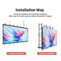 Mur vidéo LED couleur intérieur BSLED P1.9-P3.9, affichage de location à épissure sans soudure, fréquence de rafraîchissement 3840Hz, haute luminosité, large gamme de couleurs