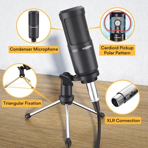 MAONOCASTER Professional Condenser Recording Studio Desktop Tripod Microphone With Sound Card and Headphone for Laptop Phones - Product Image 2