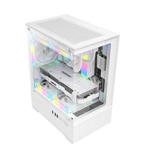 Factory Low Price Wholesale MATX Mid Tower Tempered Glass Computer <strong>case</strong> RGB <strong>Gaming</strong> <strong>PC</strong> <strong>case</strong> Compatible with 240mm Liquid Cooler - Product Image 3
