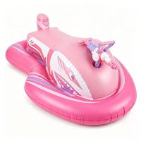 Jet ski gonflable portable pour enfants en PVC avec pistolet à eau intégré pour les jeux de piscine estivaux à la maison et en resort