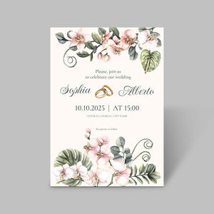 Invitation de <span class=keywords><strong>mariage</strong></span> personnalisée, artisanat papier personnalisé pour votre jour spécial, carte personnalisée - Product Image 1