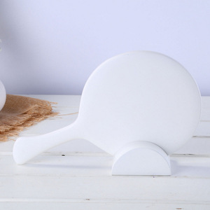 กระจกแต่งหน้าแบบมือถือทรงกลมบาเปริปาสีขาวแบบพกพาพร้อมขาตั้งสำหรับผู้หญิง - Product Image 4