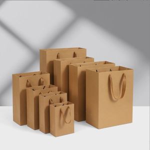 Bolsas de Regalo de Papel Kraft de Lujo Hechas a Mano para Pequeñas Empresas, Materiales Reciclados, Colores Azul/Rosa/Negro/Rojo/Blanco, Envoltorio para Regalos - Product Image 4