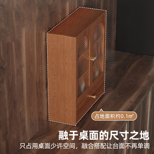 Portabicchieri con Ripiano Portaoggetti Antipolvere, Espositore da Scrivania Multistrato in Acrilico con Cassetto, Organizzatore da <span class=keywords><strong>Cucina</strong></span> - Product Image 4