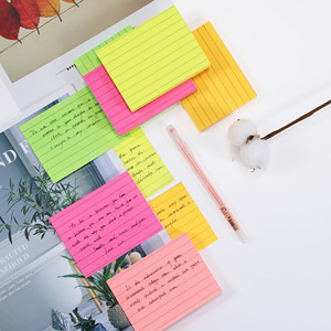Custom Shapes Cute Sticky Notes School Office Stationery Multicolored Memo <b>Pads</b> With Line - Product Image 1
