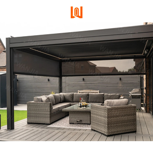 Thanh lịch đương đại pergola tự động điện Flap cửa chớp vườn sang trọng cư trú bên hồ bơi cao cấp nhôm pergola - Product Image 3