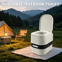 Toilette portable de camping RV au design français avec réservoir dissimulé, double chasse, carrée, deux pièces, pour usage extérieur, compatible OEM