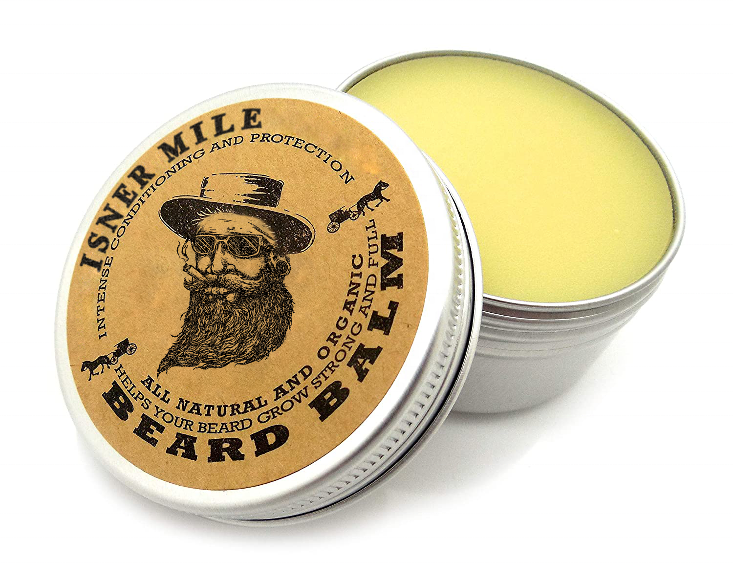 OEM/ODM Private label Natural Beard Balm Styles, Strengthens & Softens Beards & Mustaches Leave in Conditioner Wax for Men