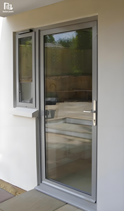 <span class=keywords><strong>Porte</strong></span> personnalisée en aluminium <span class=keywords><strong>de</strong></span> conception simple à double vitrage, <span class=keywords><strong>porte</strong></span> à battant insonorisée à double vitrage et isolation thermique - Product Image 4