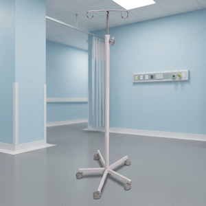 Support de perfusion IV médical en acier inoxydable réglable pour hôpital, support mobile pour bouteille de liquide IV avec roues, hauteur réglable - Product Image 3