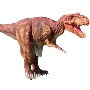 Setelan dinosaurus t-rex realistis pasar AS kaki pemodelan tersembunyi bahan baja busa silikon untuk taman tema ukuran L