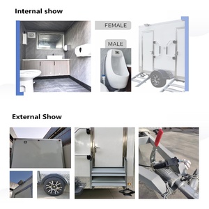 <span class=keywords><strong>2025</strong></span> sang trọng thép tự động di chuyển tự làm sạch di động khối tắm nhà vệ sinh Trailer - Product Image 3