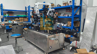Machine d'étiquetage automatique pour bocaux ronds et courts, applicateur d'autocollants latéraux, supérieurs et inférieurs pour contenants cosmétiques, alimentaires et bougies