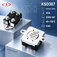 Thermostat XC KSD307 45A 250V AC, interrupteur de contrôle de température bimétallique pour équipement de chauffage électrique, interrupteur thermique