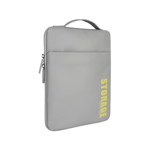 2026 Custom Rubber Patch Logo PU Leather Laptop Sleeve With Handle Coated Neoprene <b>Tablet</b> <b>Bag</b> Organizer Case Storage <b>Bag</b> - Product Image 2