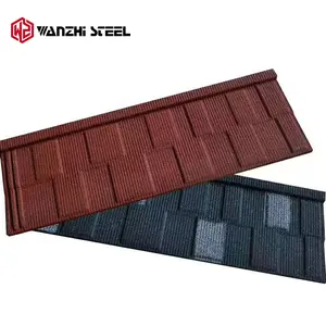 Trung quốc đá tráng kim loại mái ngói màu nhân tạo thạch anh đá đen Slate Roof gạch giá trong Philippines